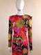 Multicoloured Floral Printed Dress with Lace Back