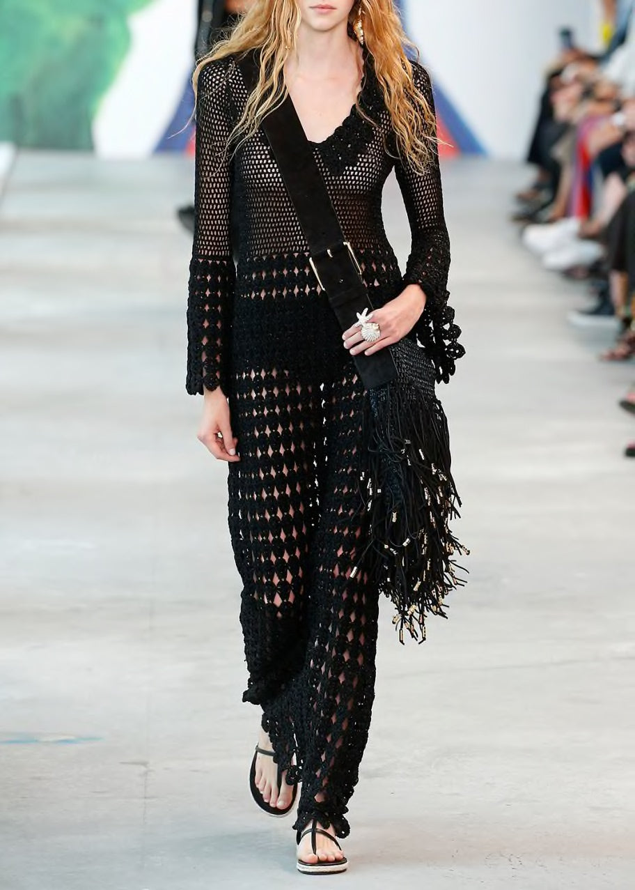 open knit dress Open-knit Roberto Collina knit design Runway Open Knit Dress
