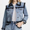 Pom Pom embellished jean jacket